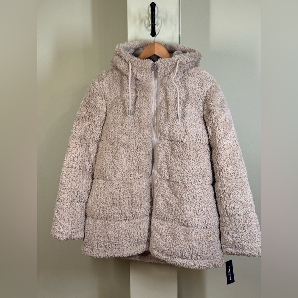 NWT Kenneth Cole Women's Classic Mink Style Faux Fur Coat - Picture 6 of 12